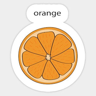 A circle of orange. Sticker